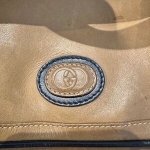 Vintage Gucci Brown/black Leather Bag 1980s